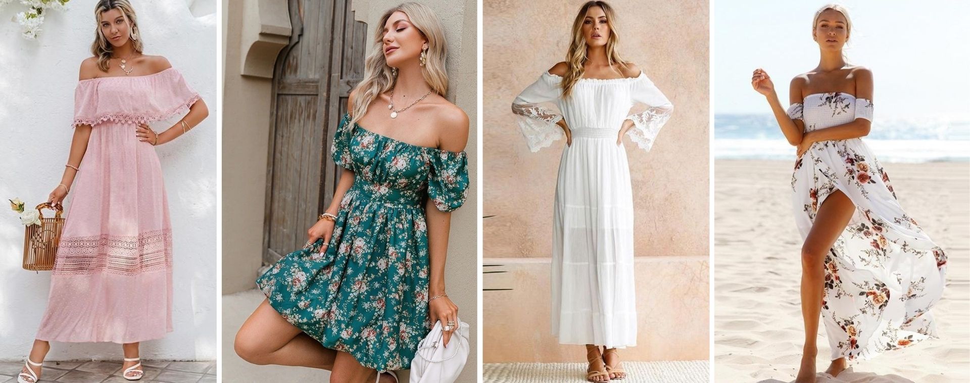 off-shoulder summer dress