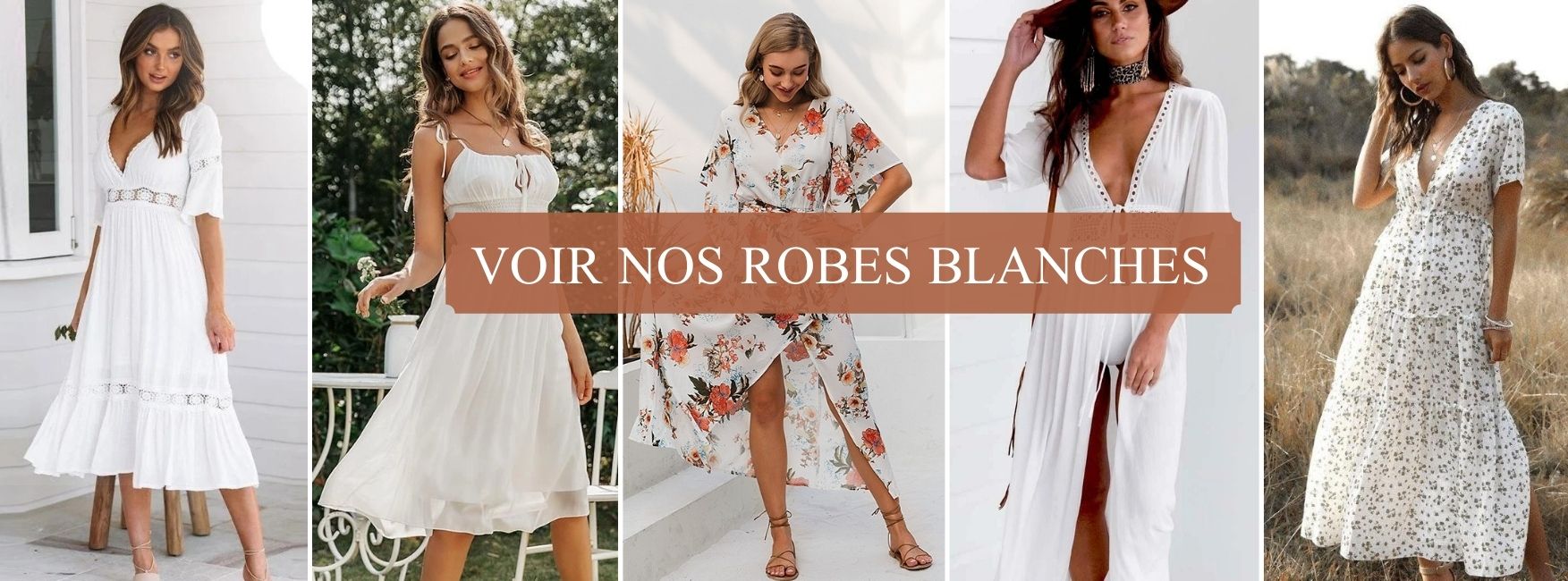 Robes blanches bohème