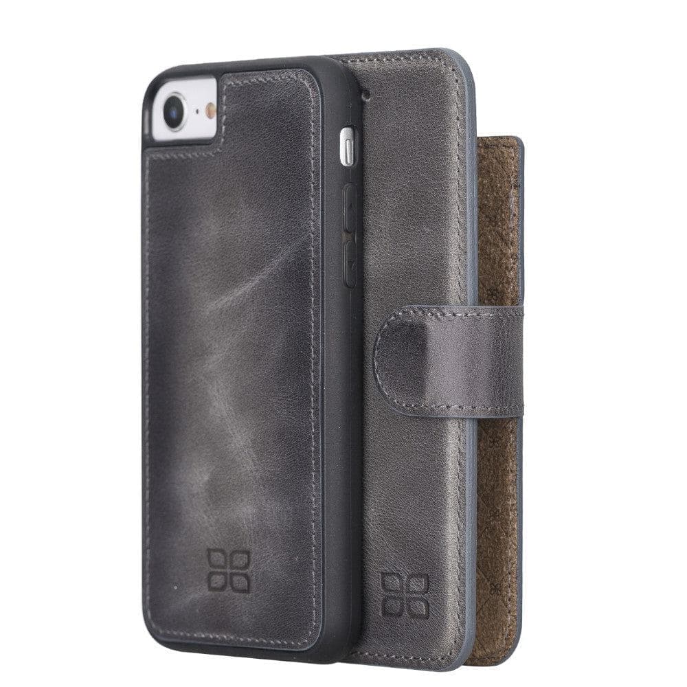 Apple iPhone 8 Series Detachable Leather Wallet Case - MW iPhone 8 / Tiguan Gray Bouletta LTD