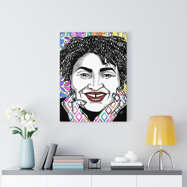 Stacey Abrams by Jesse Raudales Canvas Gallery Prints
