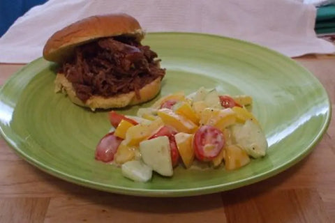 Slow Cooker 4th of July Chuck Roast Barbecue Sandwiches