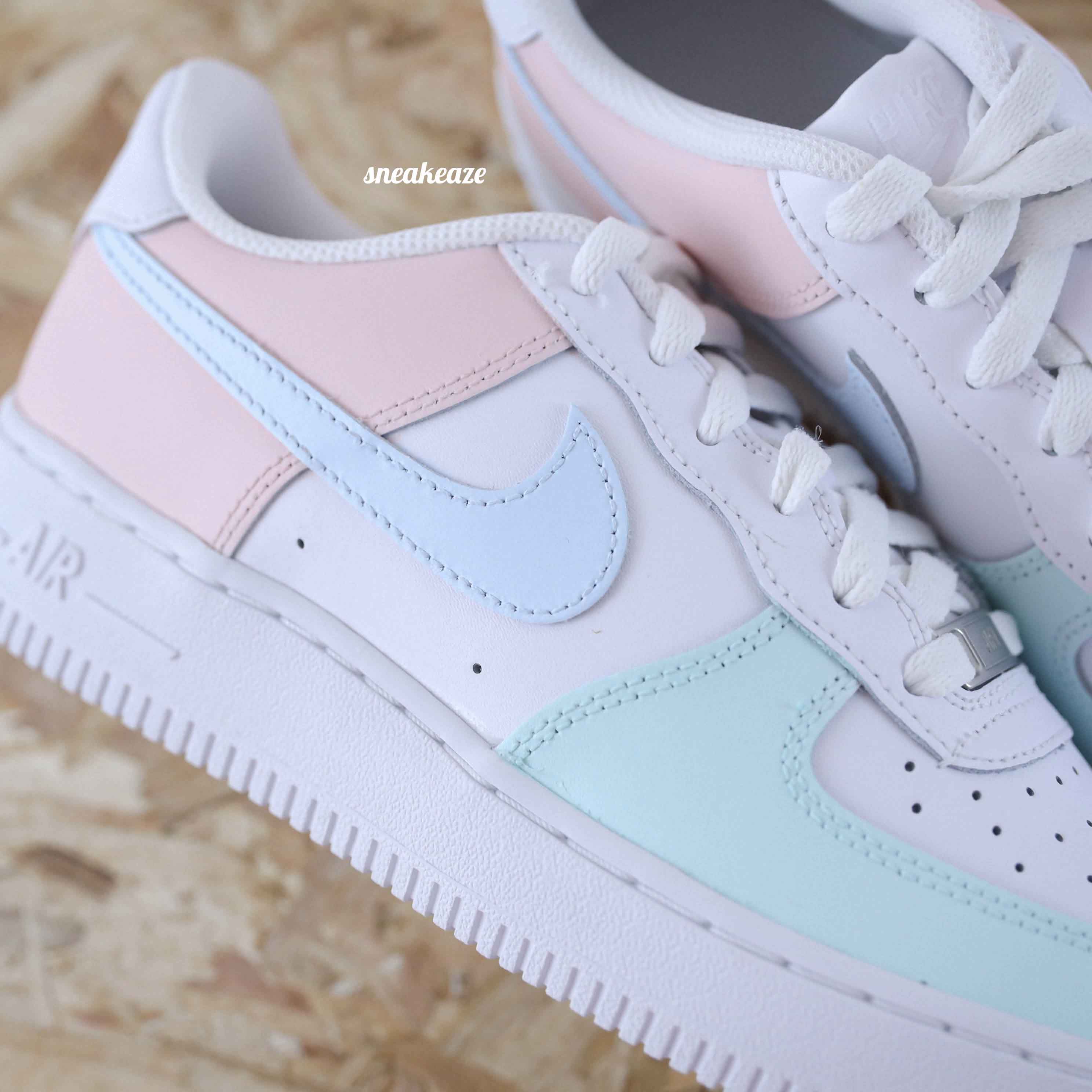 Pastel Custom Nike Air Force 1's 