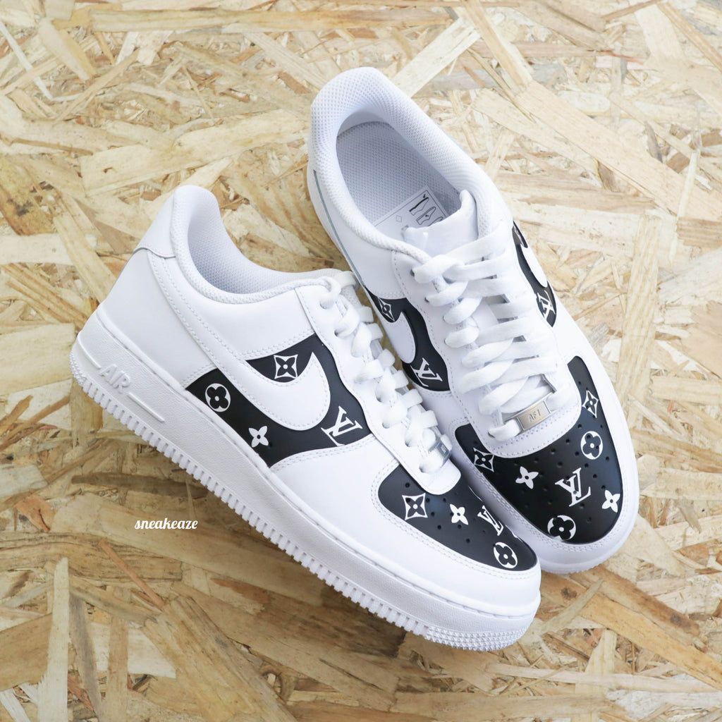 Ah love love loving these custom Louis Vuitton inspired Air Force ones!!!  And they're under $210!!!!!