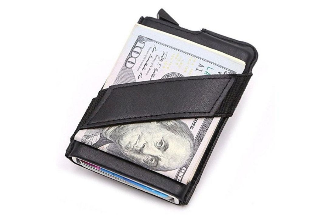 Carbon Fiber Wallet-Portefeuille de poche avant avec blocage RFID
