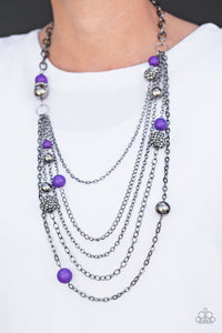 Radiant Renegade - Purple Necklace - Pan-Che' Jewelry