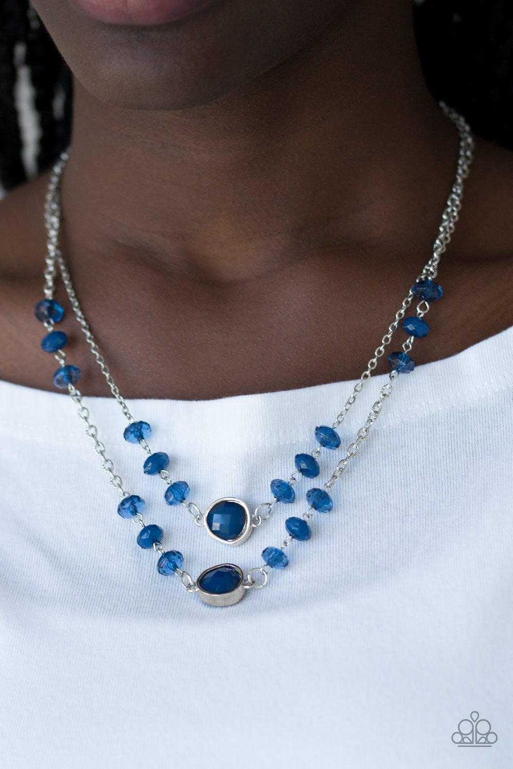 Gala Glow - Blue Necklace - Pan-Che' Jewelry