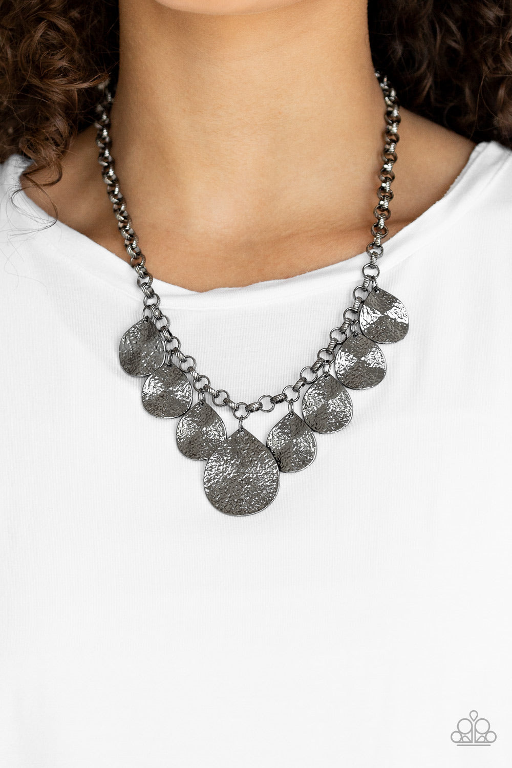 Texture Storm - Black Necklace - Pan-Che' Jewelry