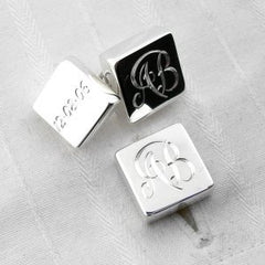 personalised silver cufflinks