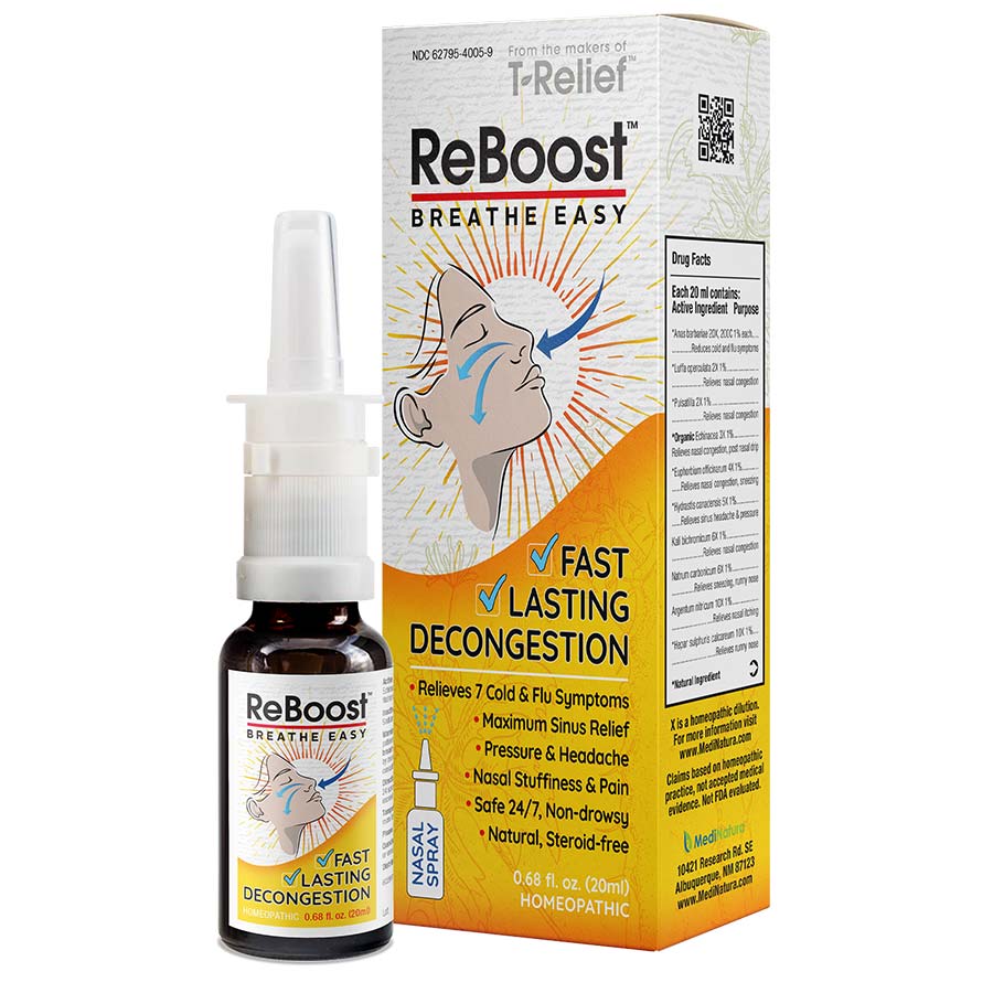 REBOOST BREATHE EASY Nasal Spray (20 ml) MediNatura Nurturing Optimal