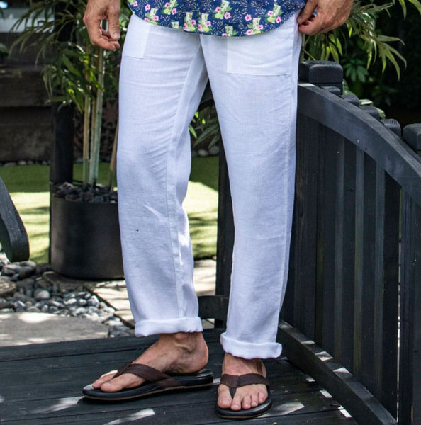 The Best White Linen Beach Pants of The Summer  Linen beach pants, White  linen beach pants, White beach pants