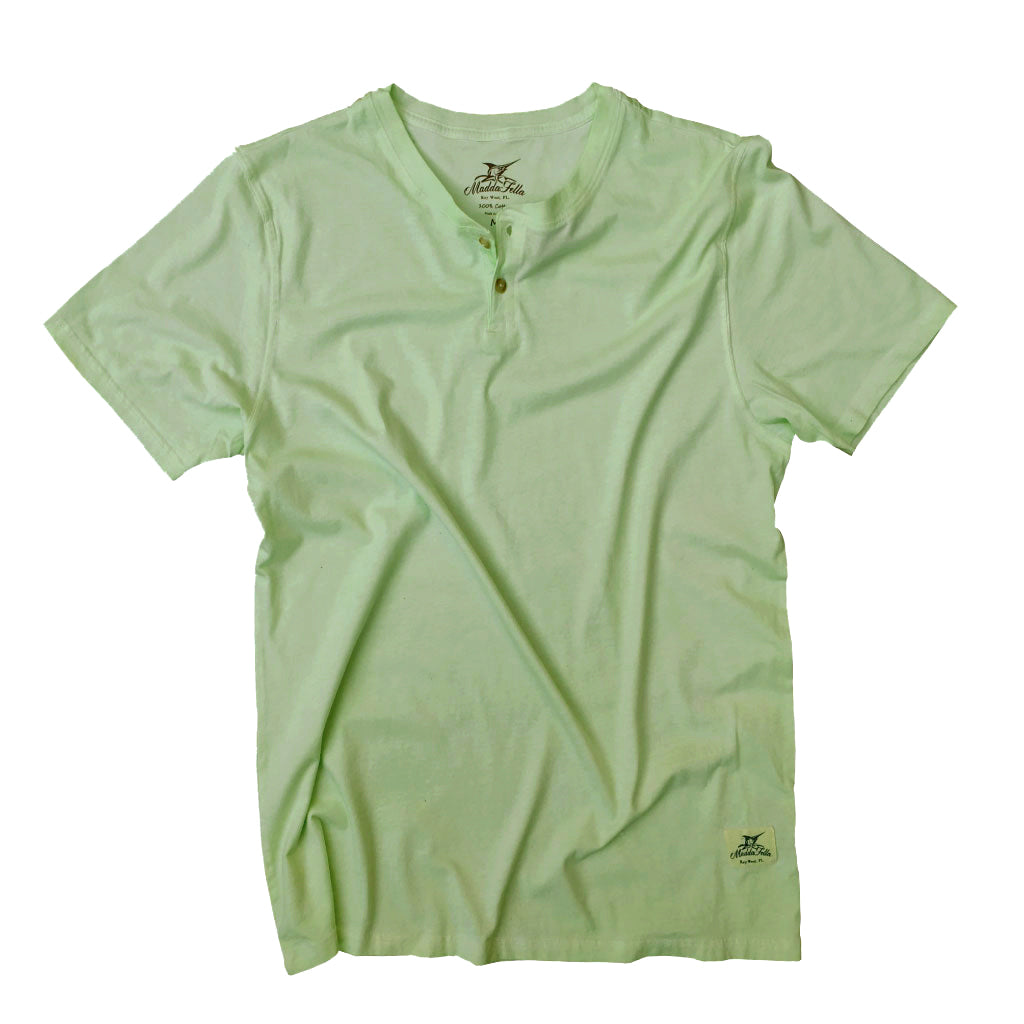 Oil Wash Henley - Palmetto Green Xxl