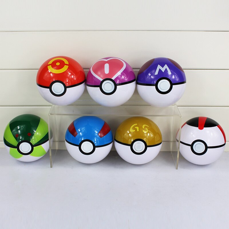 10cm 7styles Anime Ash Ketchum Trainer Ball Great Ultra Timer Master G Supply Epic