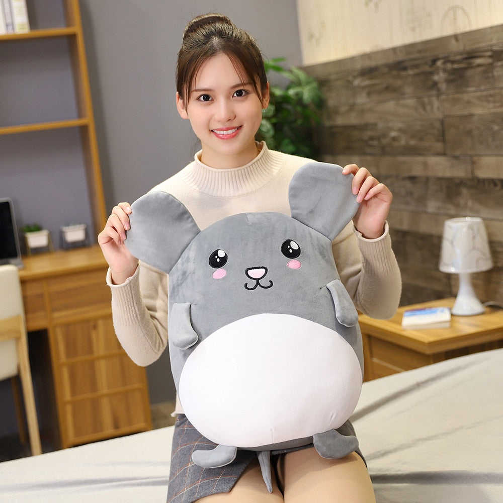 grey mouse stuffed animal