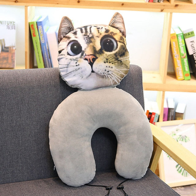kawaii cat plush pillow