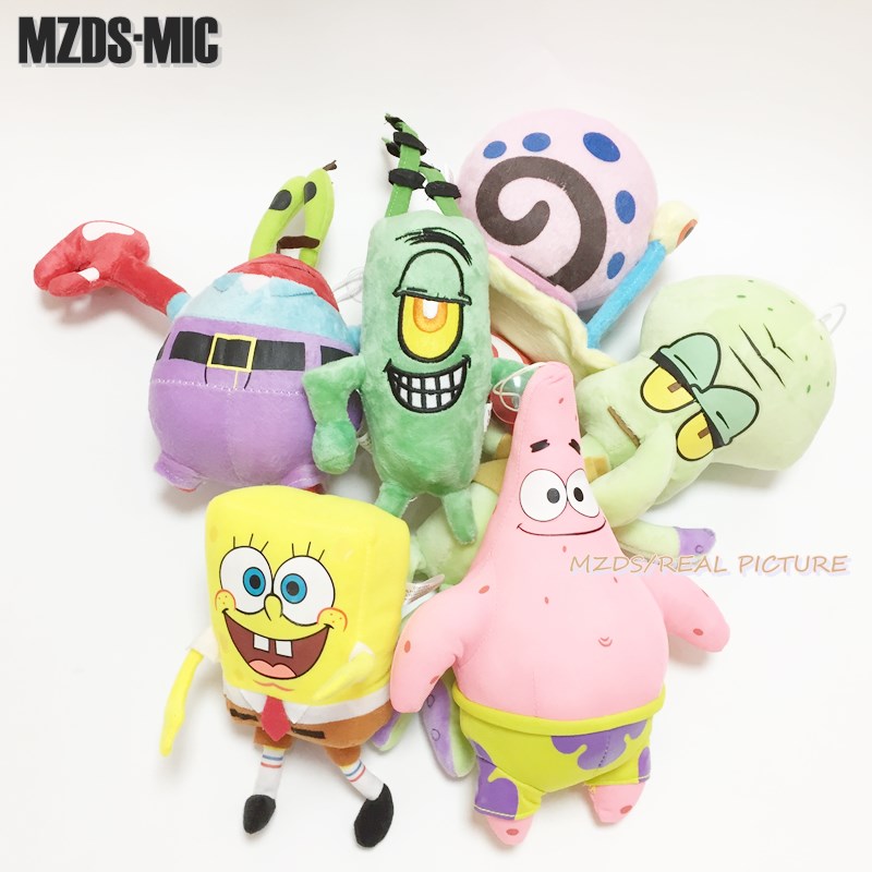 spongebob stuffed animal set