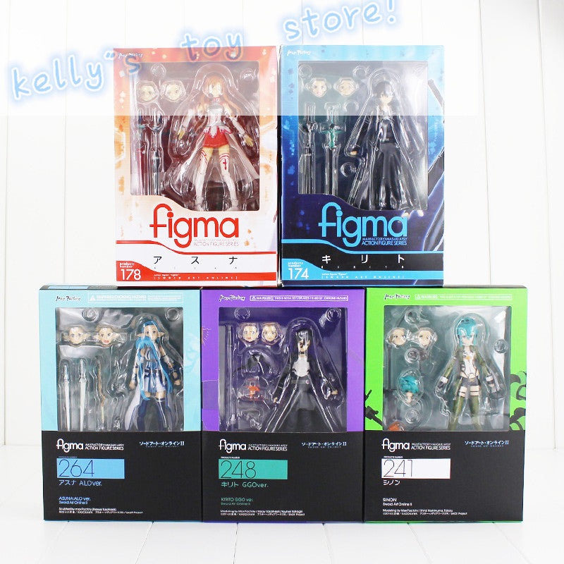 Anime Sword Art Online Action Figure Kirito Sinon Kirigaya Kazuto