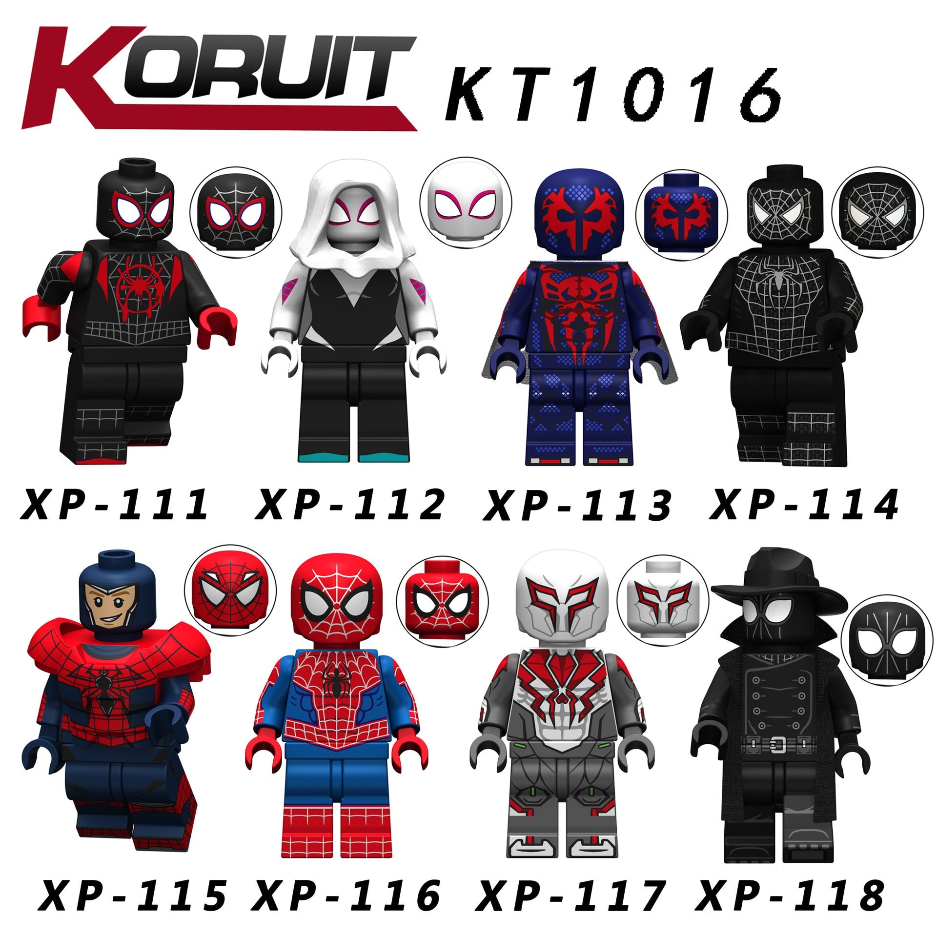 KT1016 8pcs/set Marvel Avengers Spiderman Spider-Verse Ultimate Spider -  Supply Epic
