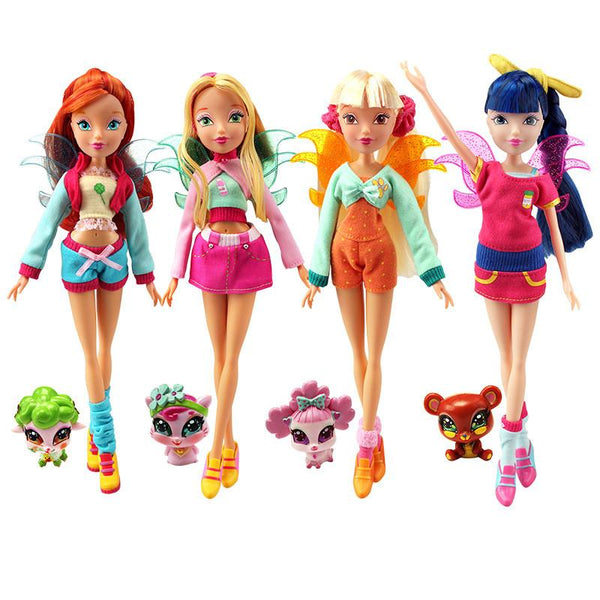 26cm Winx Club Doll rainbow colorful girl Action Figures Fairy Bloom D ...