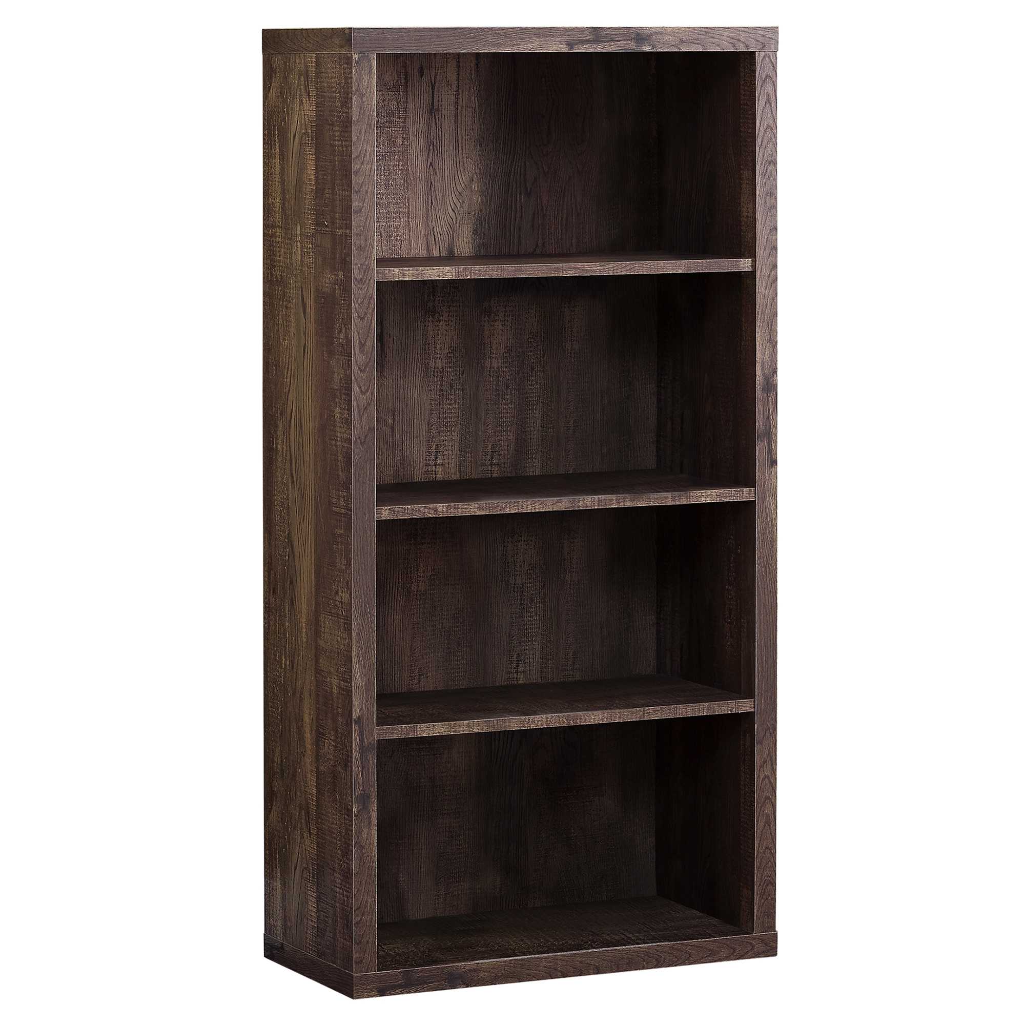 47 5 Brown Particle Board And Mdf Bookshelf With Adjustable
