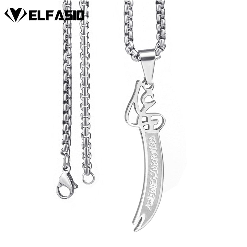 Handmade Stainless Steel Zulfiqar Pendant Smc Merchandise