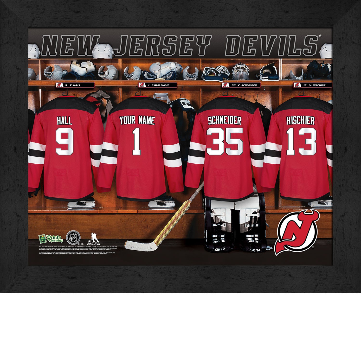 Personalized Nhl New Jersey Devils Locker Room Sign