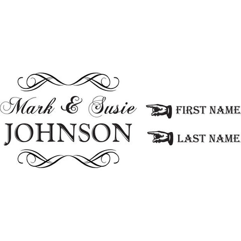 5 Gallon Wedding Barrel - Scroll Name