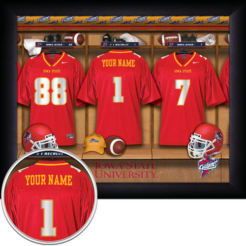 Personalized College Football Locker Room Sign Iowa State