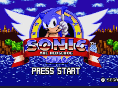 Sonic The Hedgehog Title Screen