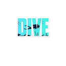 Qwerty Designs Dive - Underwater Diving Gift for Diver Sticker