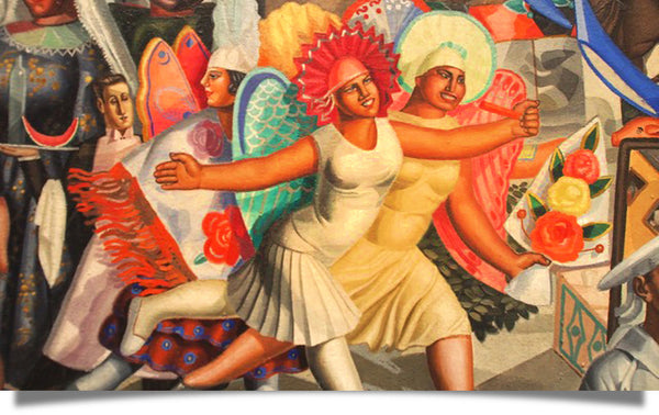 Maruja Mallo's La Verbena Street Festival painting