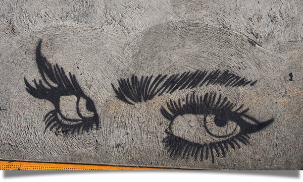 Street art eyes of a woman