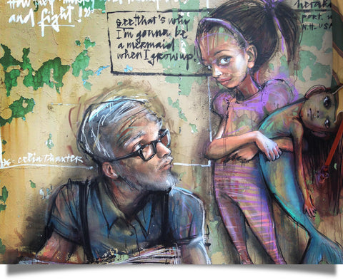 Father's Day street art dreams of our daughters