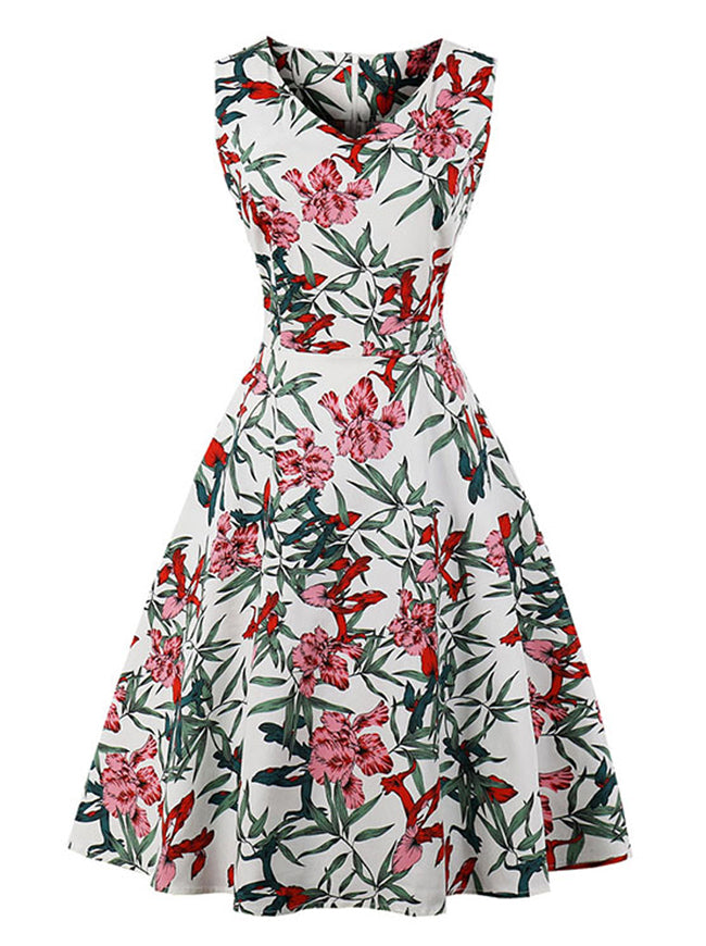 print cocktail dress