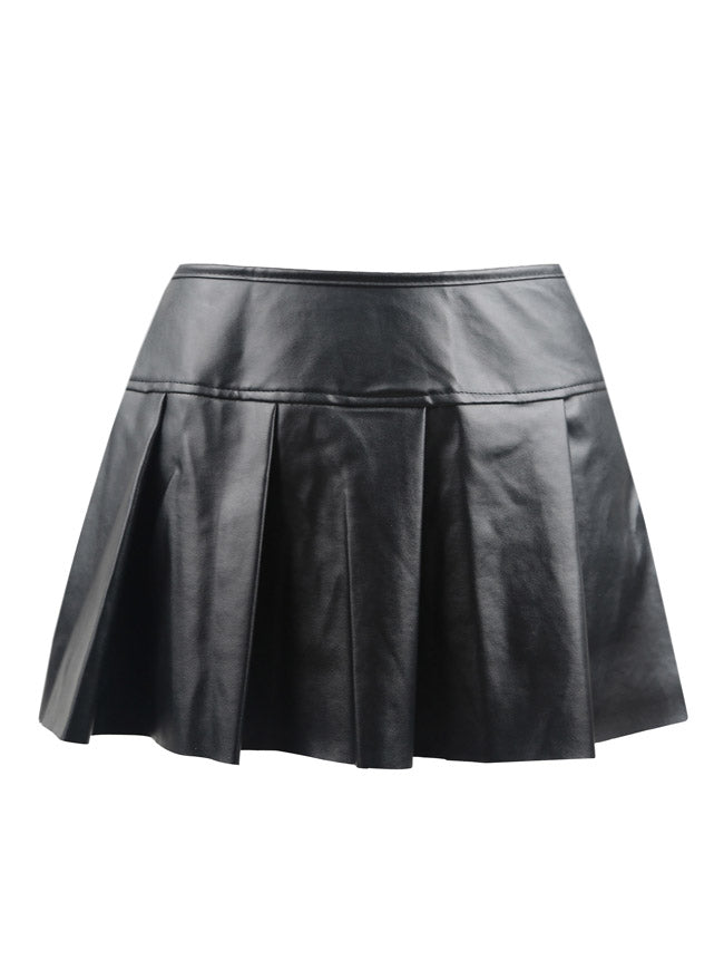 Bad Girl Skate Skirt in Vegan Leather | Retro Inspired Clothing – Vixen by  Micheline Pitt