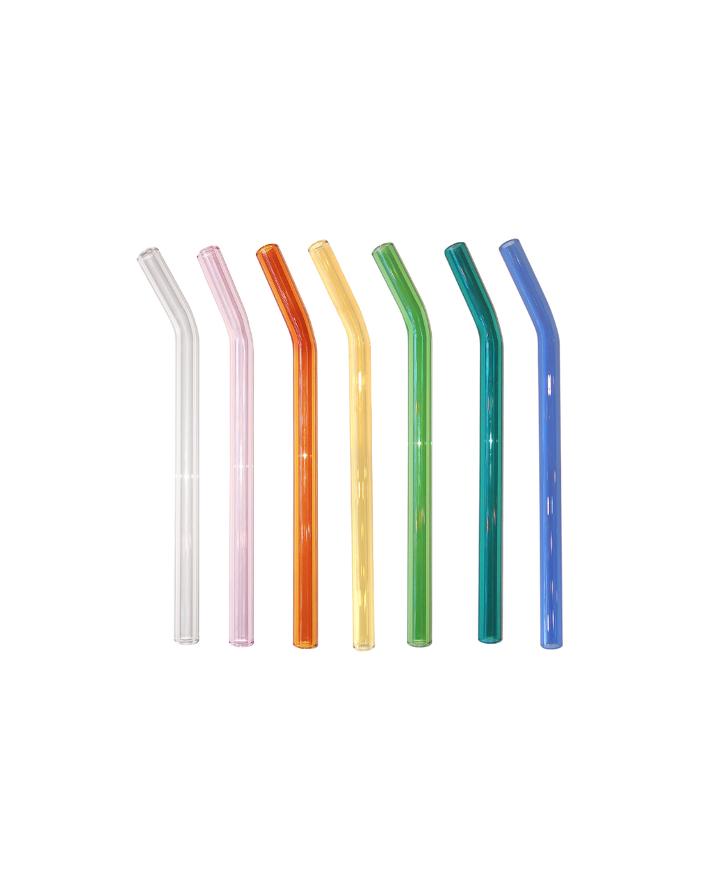 Colorful Reusable Glass Straws - Our Dining Table