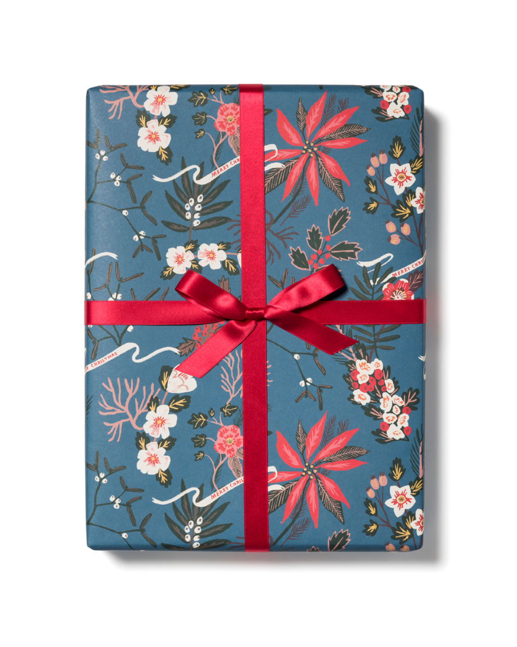 Red Boho Christmas Trees Wrapping Paper  Plastic Free & Zero Waste -  Waterleaf Paper Company