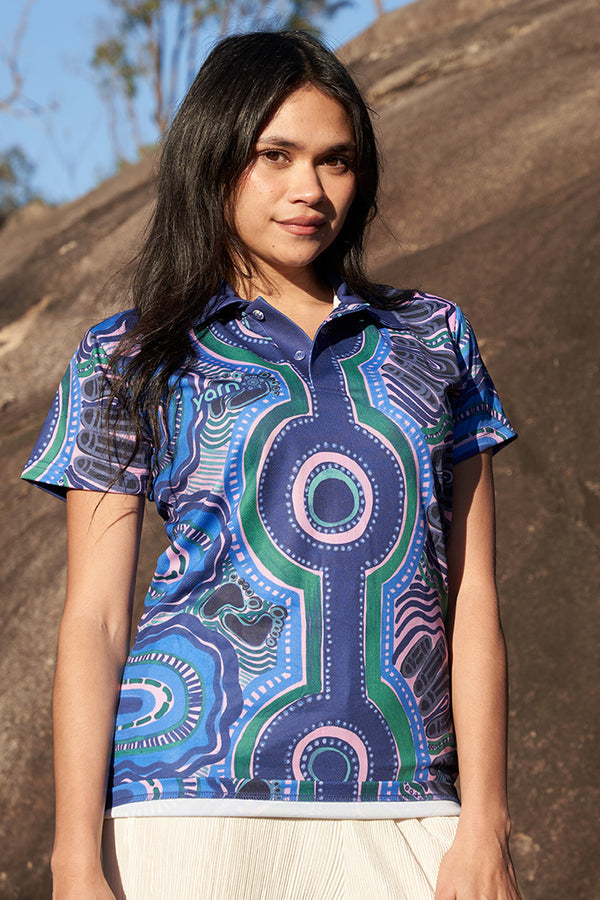 Aboriginal Art Polo Shirts Australia Womens Clothes