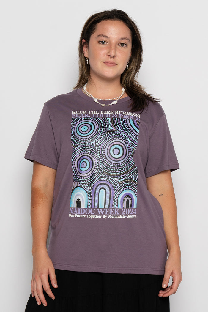 Our Future, Together NAIDOC 2024 Mauve Cotton Crew Neck Women’s T-Shirt