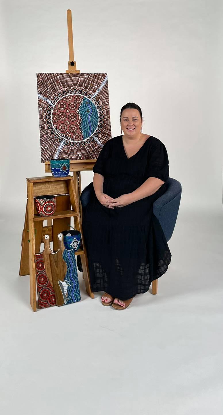 Proud Darug woman Mandy Draper in an interview with Yarn for her NAIDOC2021 ‘Heal Our Nura’ collaboration. Courtesy of Yarn, 2022.