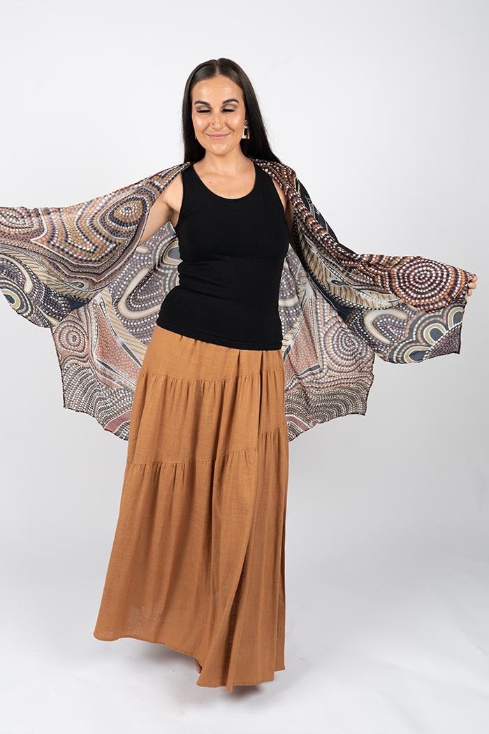 Respecting Our Elders Chiffon Shawl