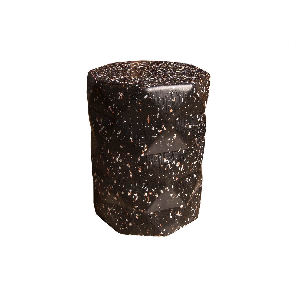 Taburet ceramic YATORO geometric negru