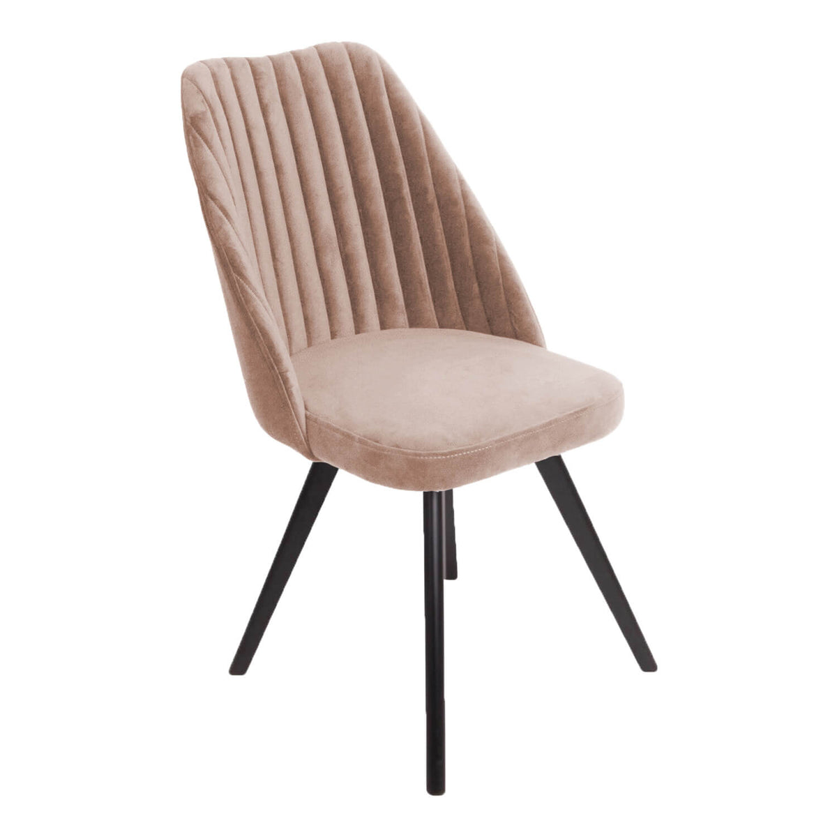 Scaun dining AMSTERDAM beige - Lemn vopsit negru