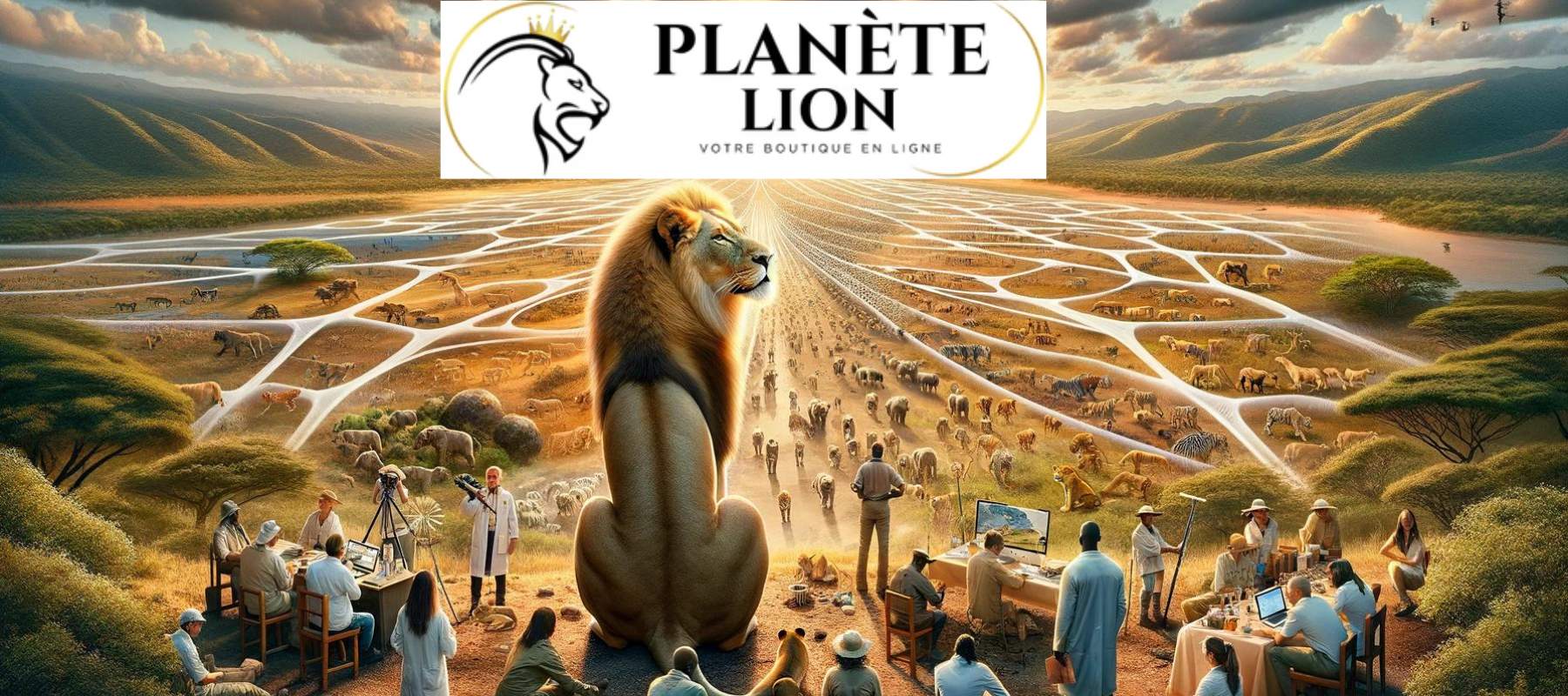 Docteurs soignants un lion