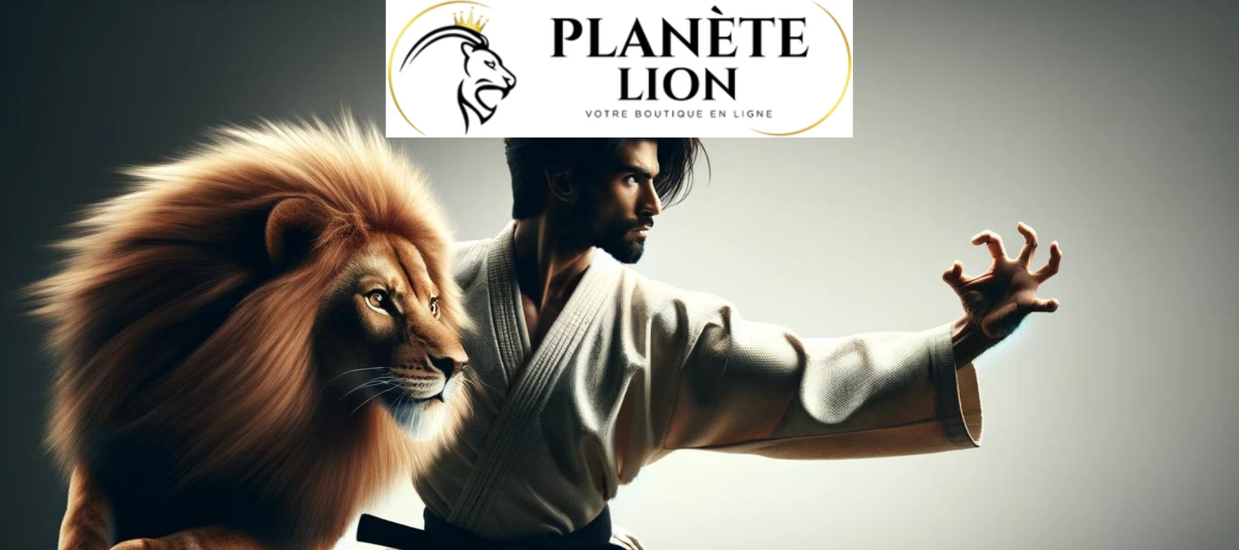 Pratiquant qui exécute la technique du lion