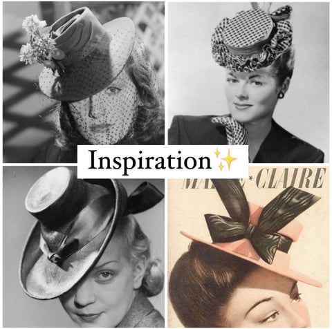 1940s tilt and perch hats 