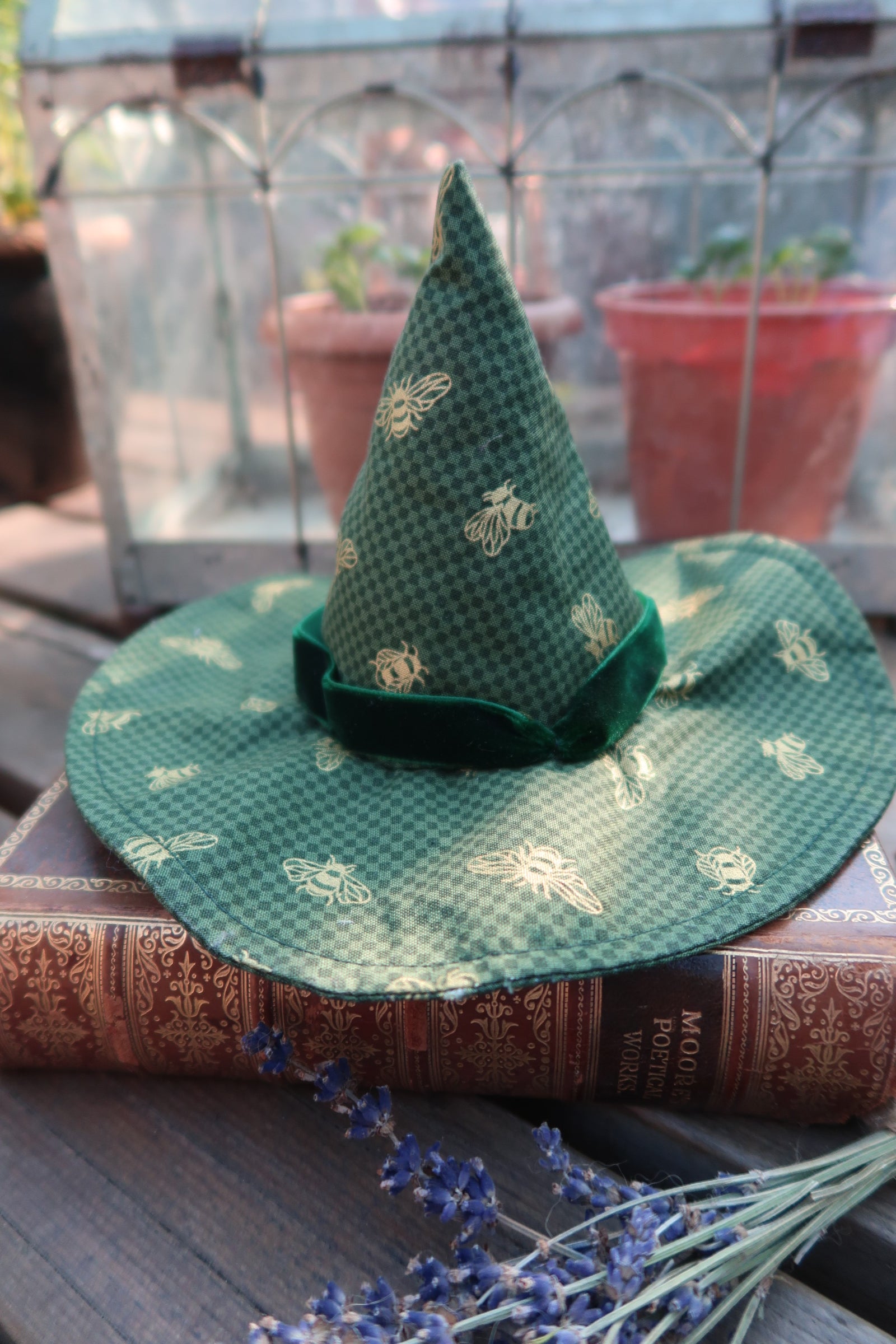 Green woodland cosplay hobbit witch wizard hat