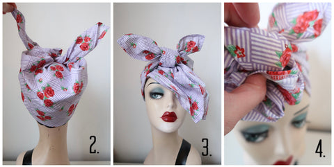 Vintage headscarf tutorial