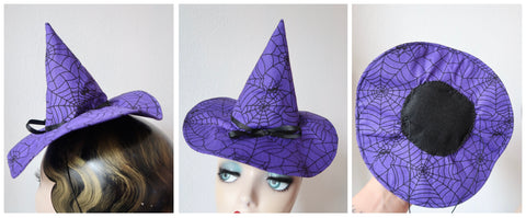 Purple magical witch hat