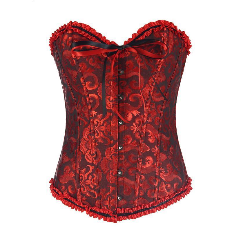 red corset bodysuit