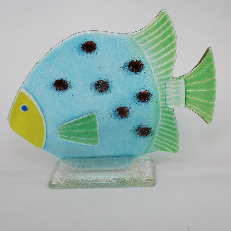 Fish Bubbles Glass Ornament